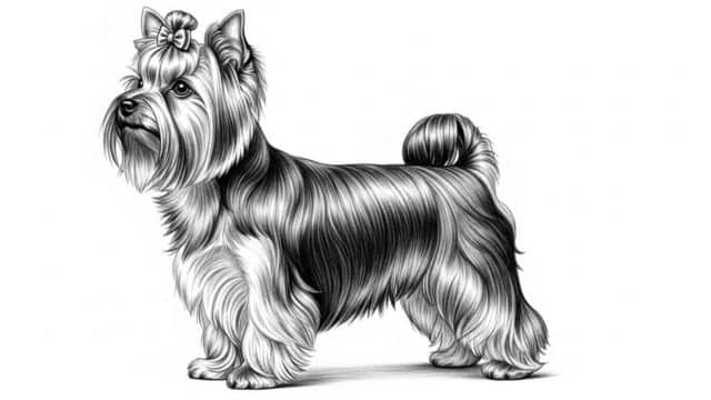 yorkshire terrier drawing topper image