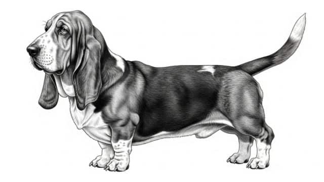 basset hound drawing topper image