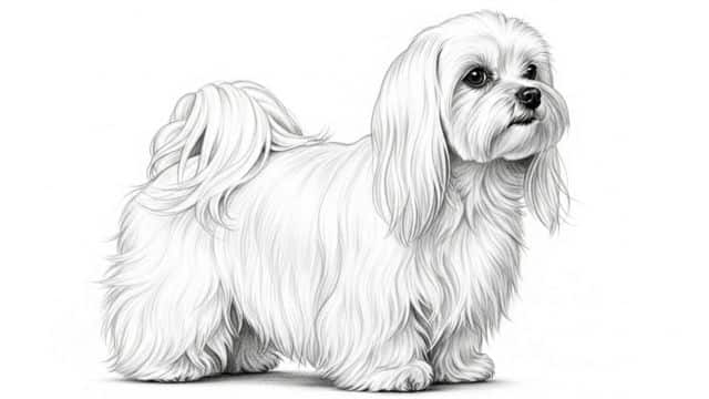 maltese drawing topper image