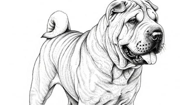 shar pei drawing topper image