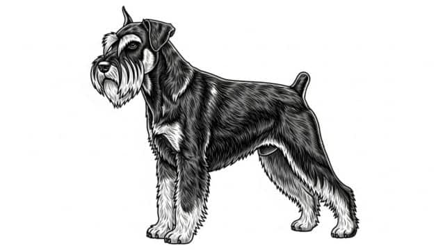 standard schnauzer drawing topper image