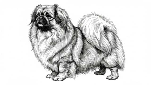 pekingese drawing topper