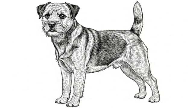 border terrier drawing topper