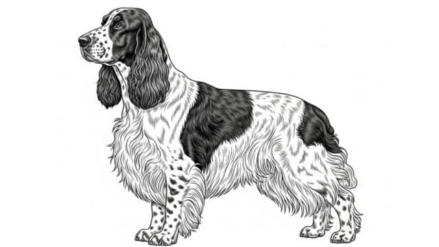 english springer spaniel drawing topper image