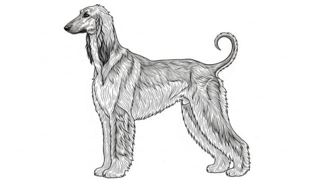 afghan hound drawing topper image