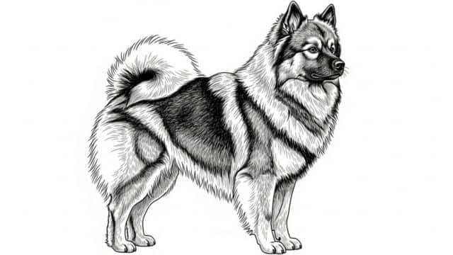  keeshond drawing topper image