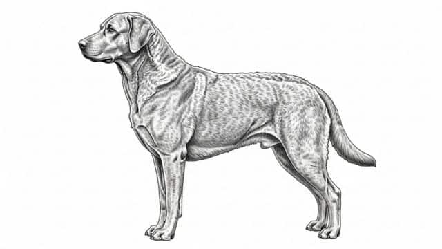 chesapeake bay retriever drawing topper image