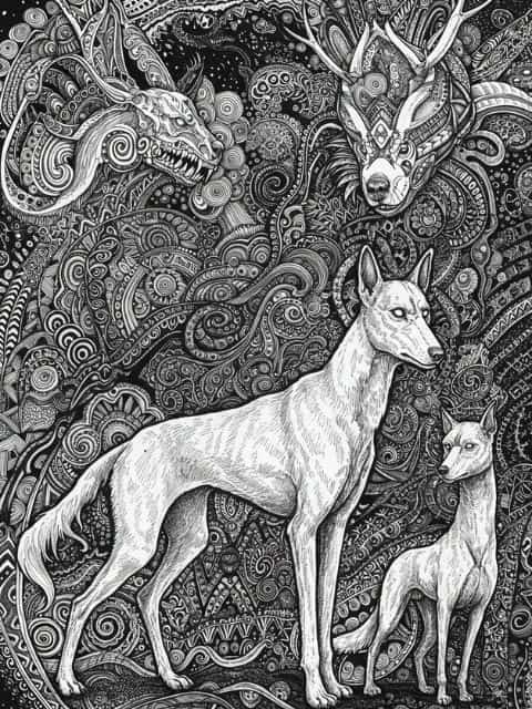 kurangaituku’s dogs wolves mythology dog topper petrage