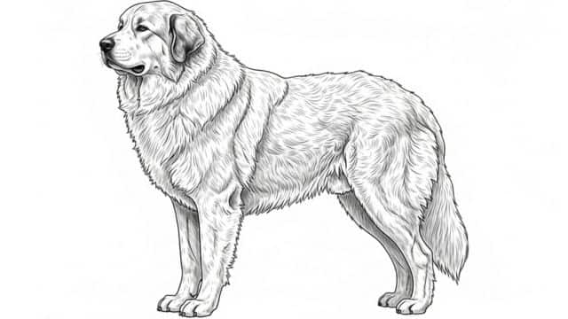 great pyrenees drawing topper image