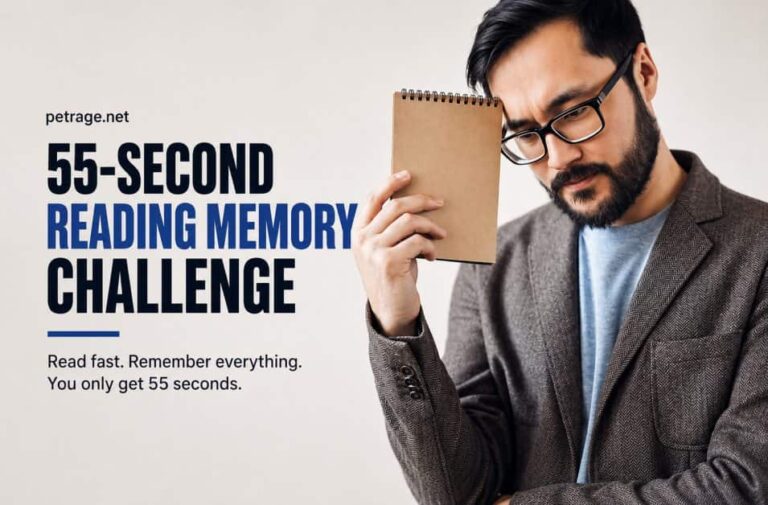 55 second reading memory challenge how much can you remember petrage