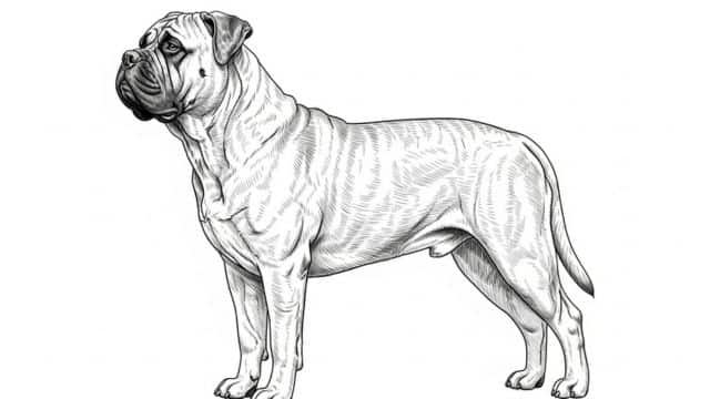 bull mastiff drawing topper image