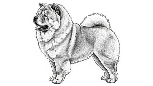 chow chow drawing topper image