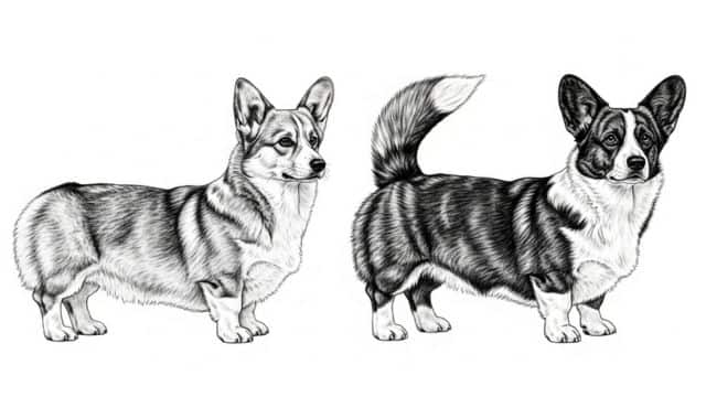 corgis both breeds drawing topper image