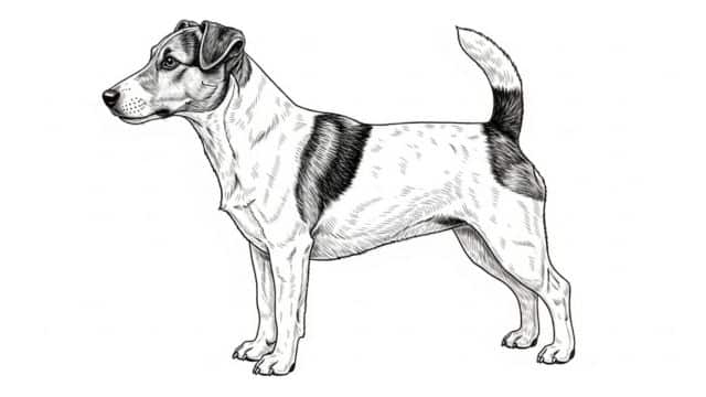 jack russell terrier drawing topper image