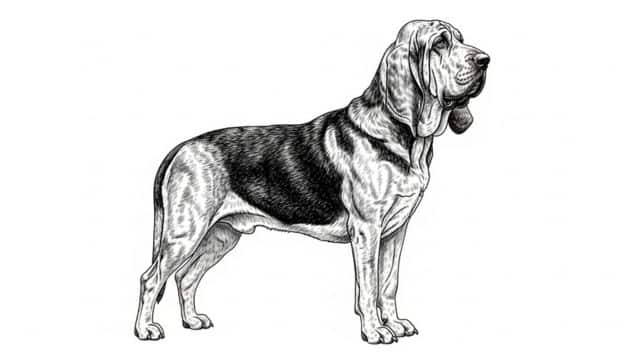 bloodhound topper drawing image