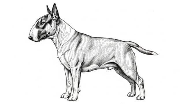 bull terrier topper drawing image