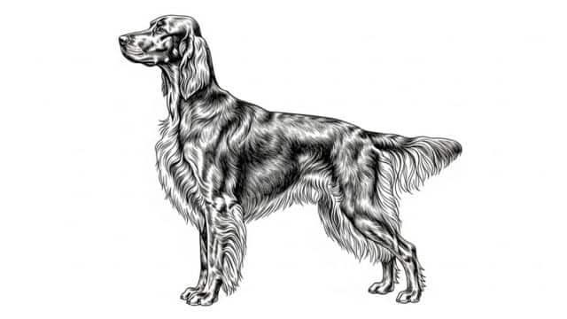 irish setter topper drawing image
