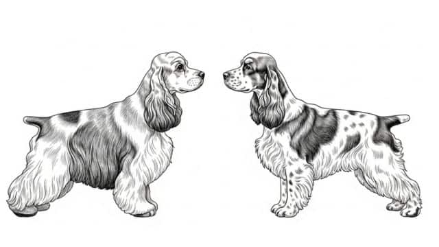 cocker spaniel topper image drawing
