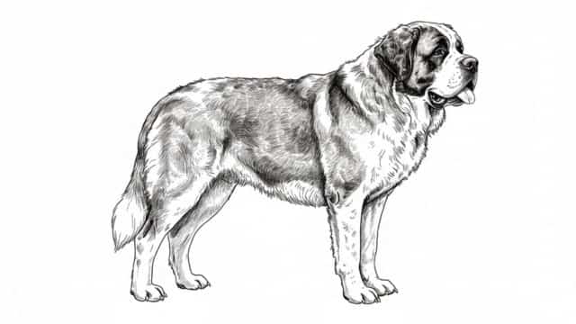 saint bernard drawing topper