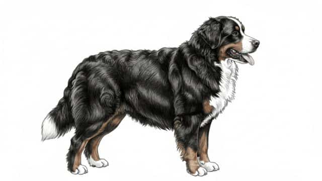 bernese mountain dog drawing topper