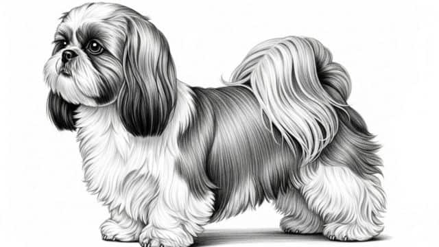 shih tzu drawing topper image