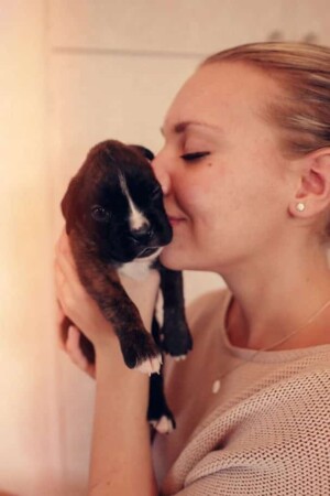 loving that new boxer puppy smell by leesa